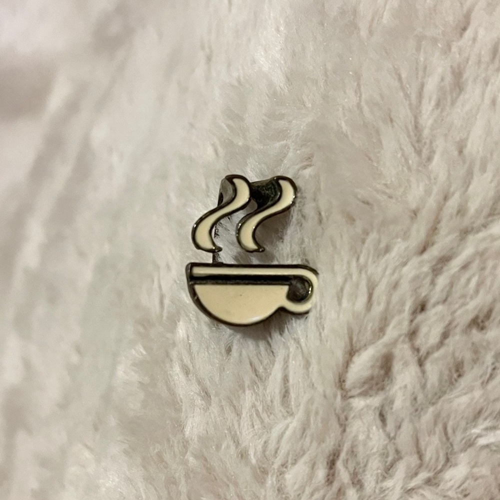 Enamel white coffee ring